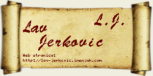 Lav Jerković vizit kartica
